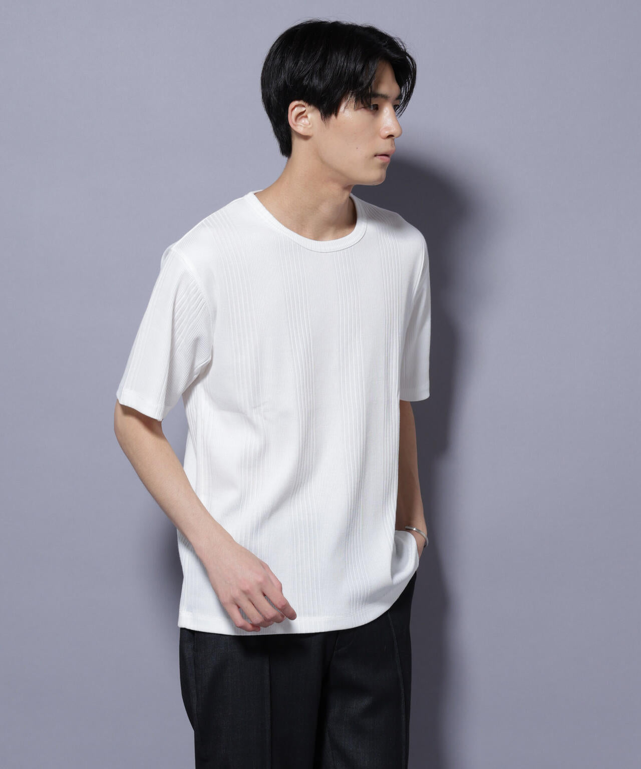 NORMANBROS/NORMANBROS別注 テレコUネックTシャツ 半袖