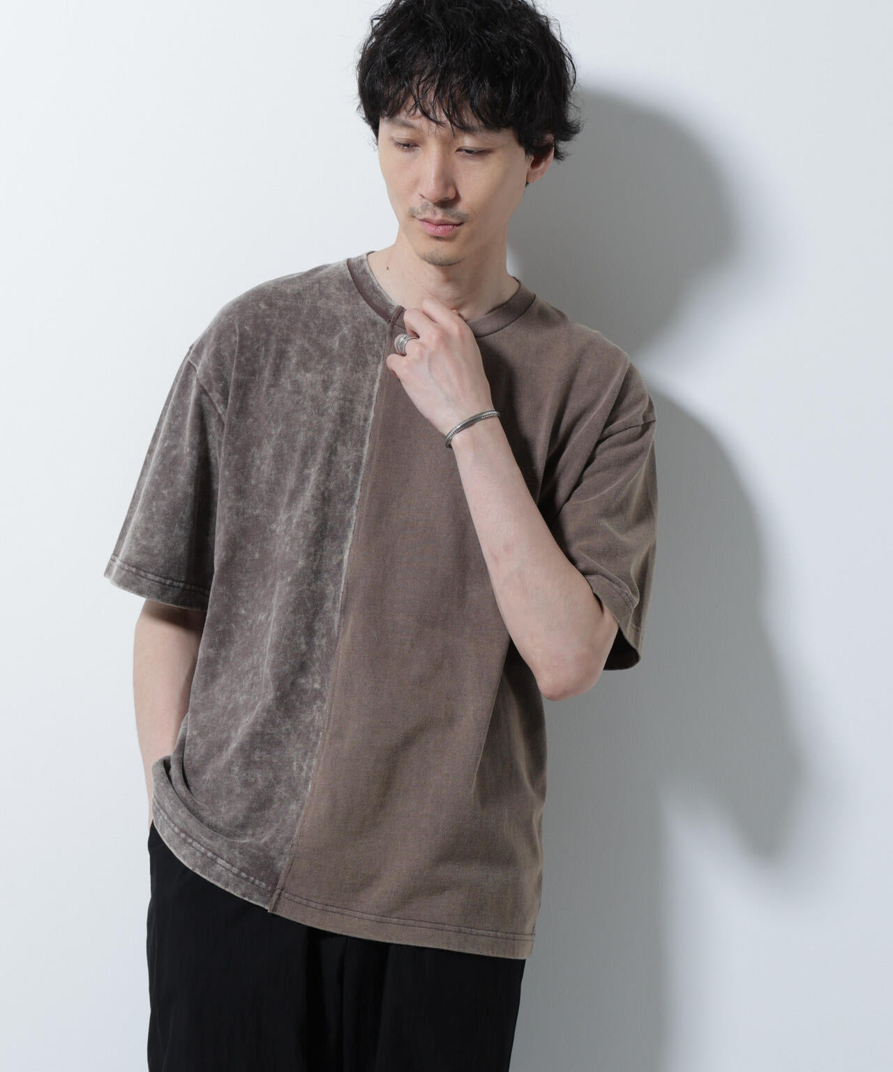 A-C-Z｣2トーンピグメントTシャツ 半袖 | NANO universe（ナノ