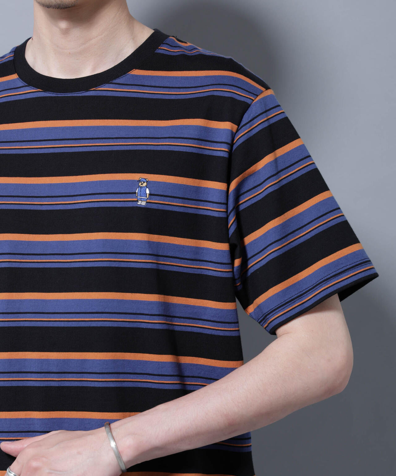 ナノベアボーダーTシャツ 半袖