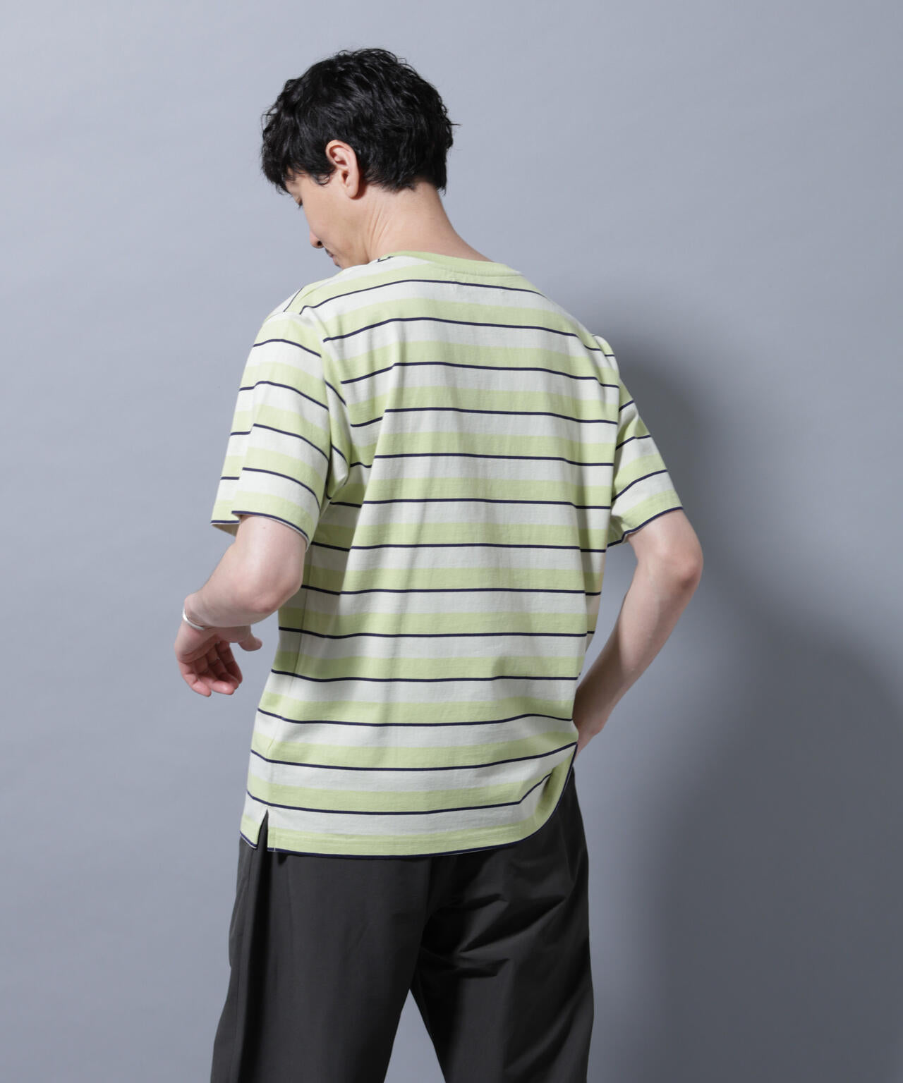 ナノベアボーダーTシャツ 半袖