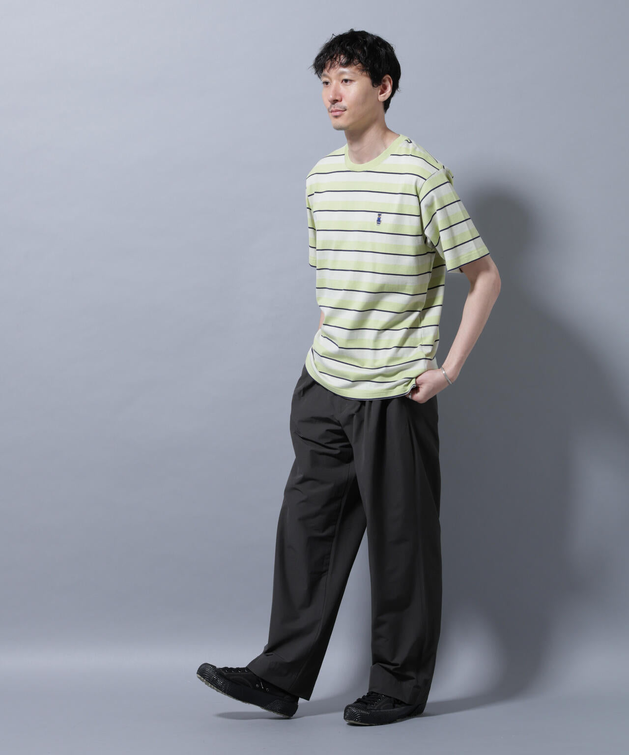 ナノベアボーダーTシャツ 半袖