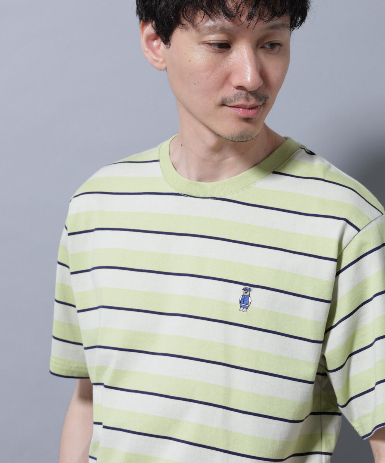 ナノベアボーダーTシャツ 半袖