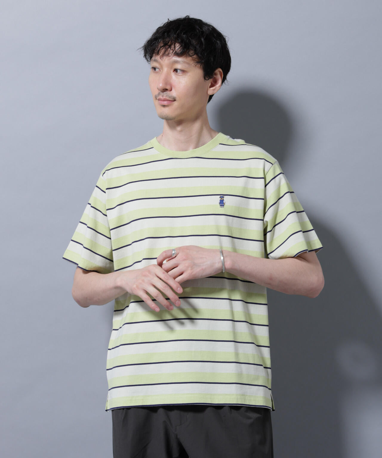 ナノベアボーダーTシャツ 半袖