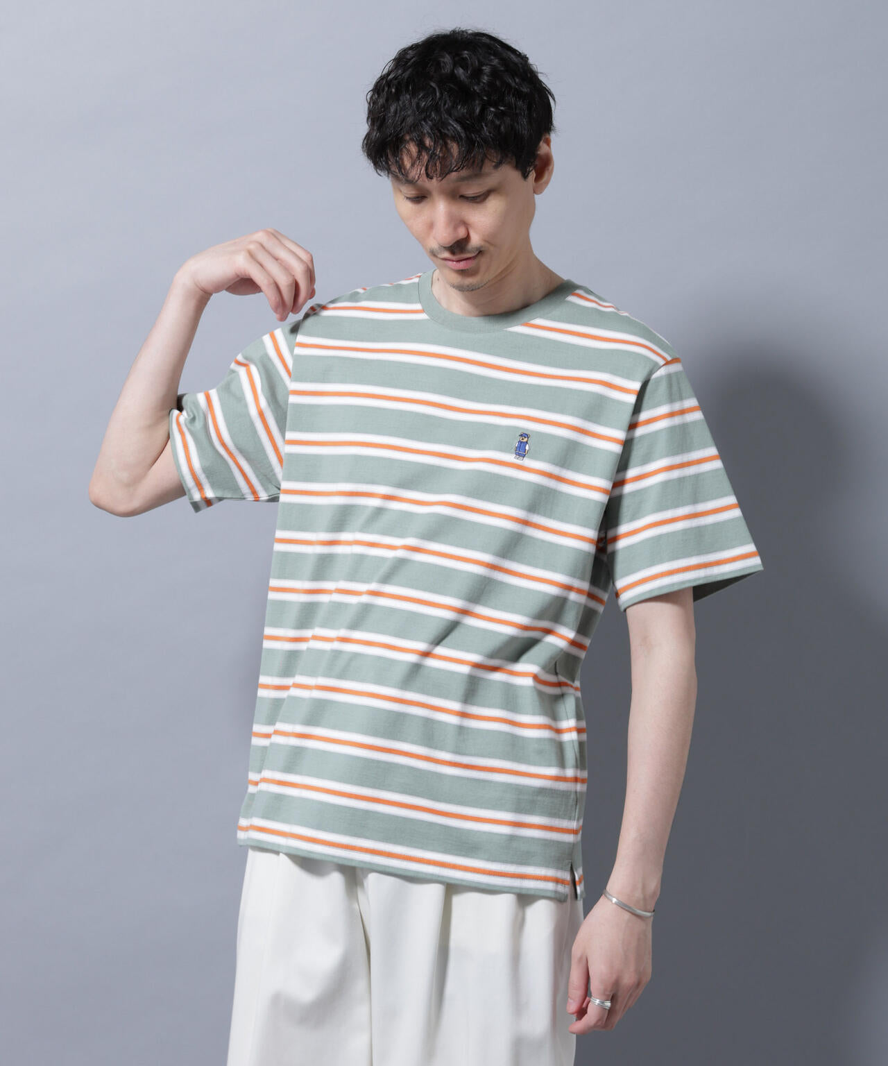 ナノベアボーダーTシャツ 半袖