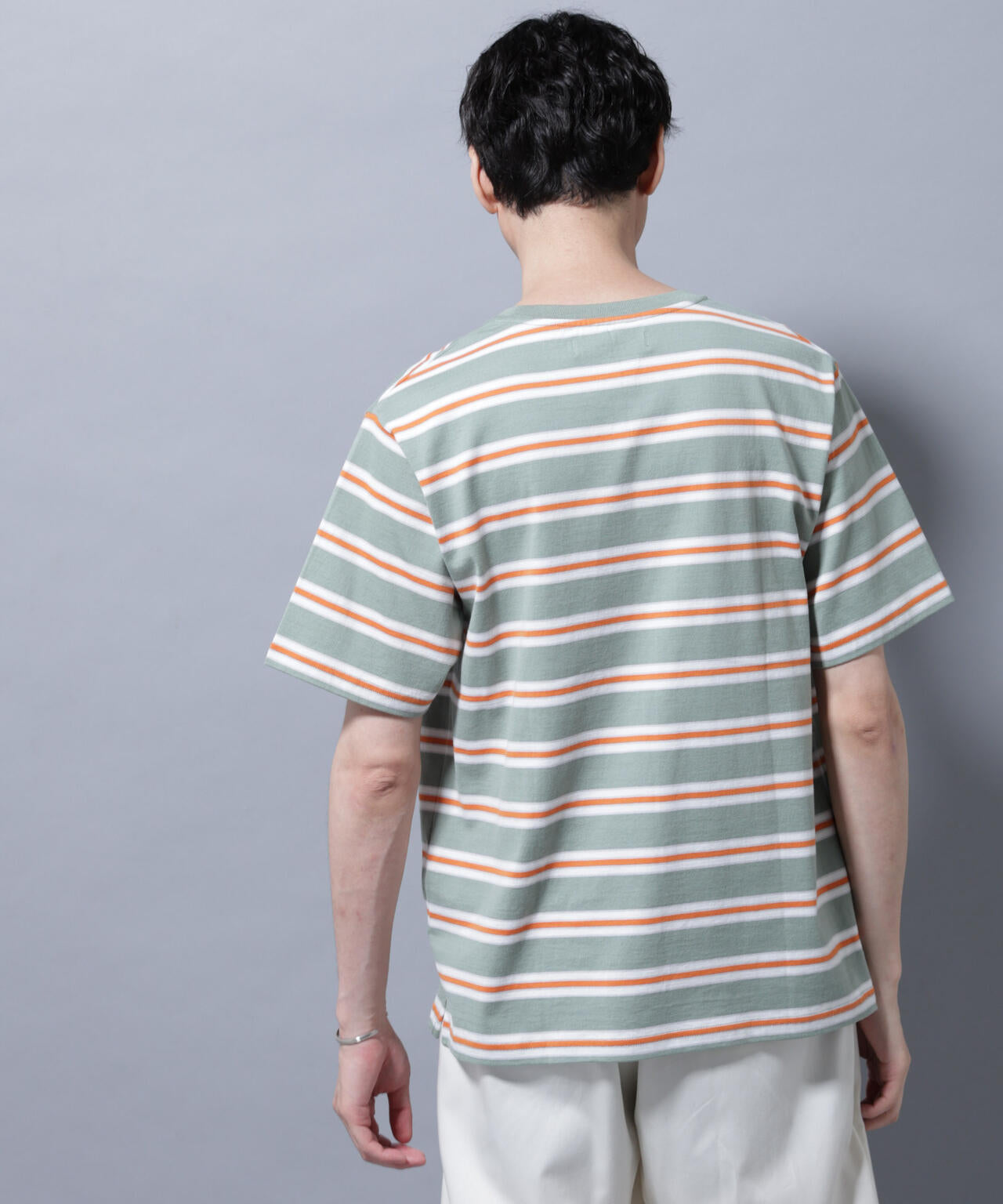 ナノベアボーダーTシャツ 半袖