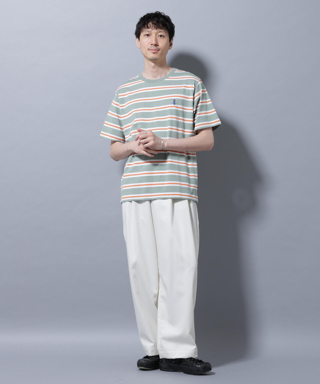 ナノベアボーダーTシャツ 半袖