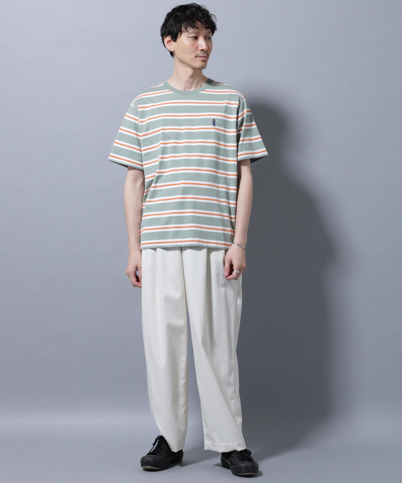 ナノベアボーダーTシャツ 半袖