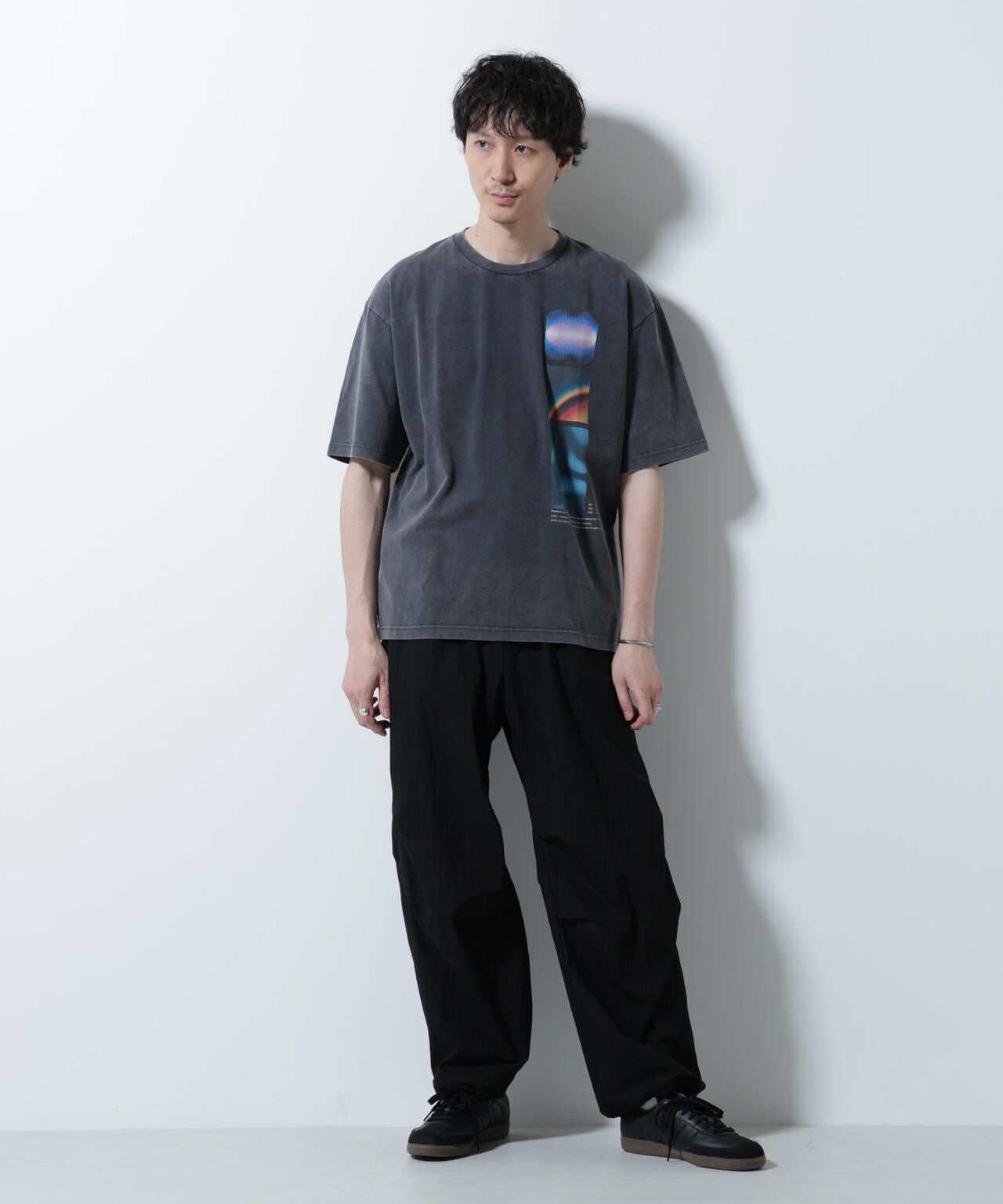 「A-C-Z」ピグメントグラフィックTシャツ 半袖