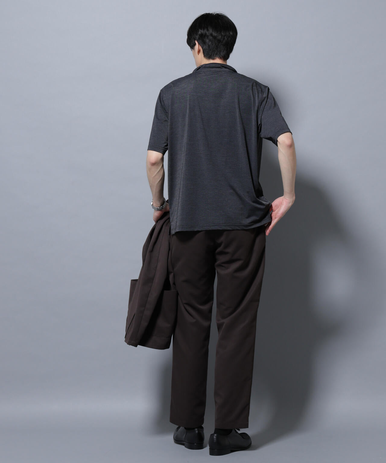 ストレッチメランジポロシャツ半袖