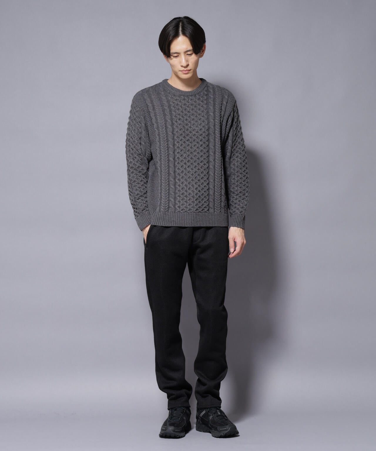 ニットフリースイージーパンツ(セットアップ可)