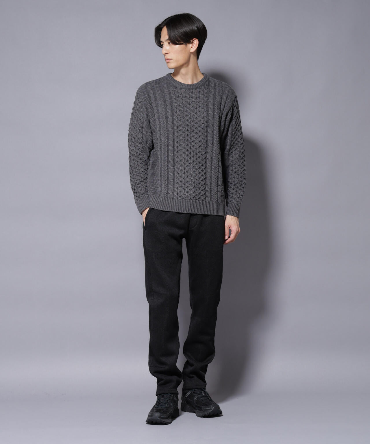 ニットフリースイージーパンツ(セットアップ可)