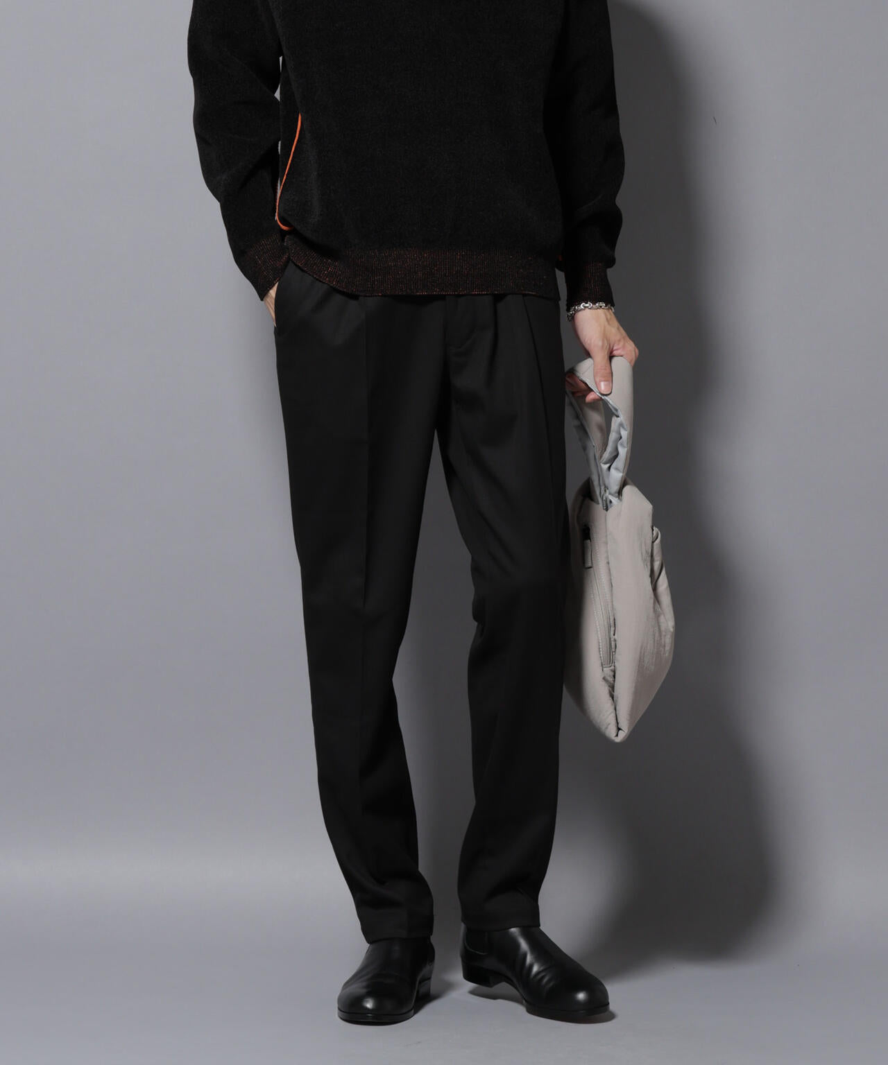 さなページ 微起毛1タックテーパードパンツ | NANO universe（ナノ・ユニバース