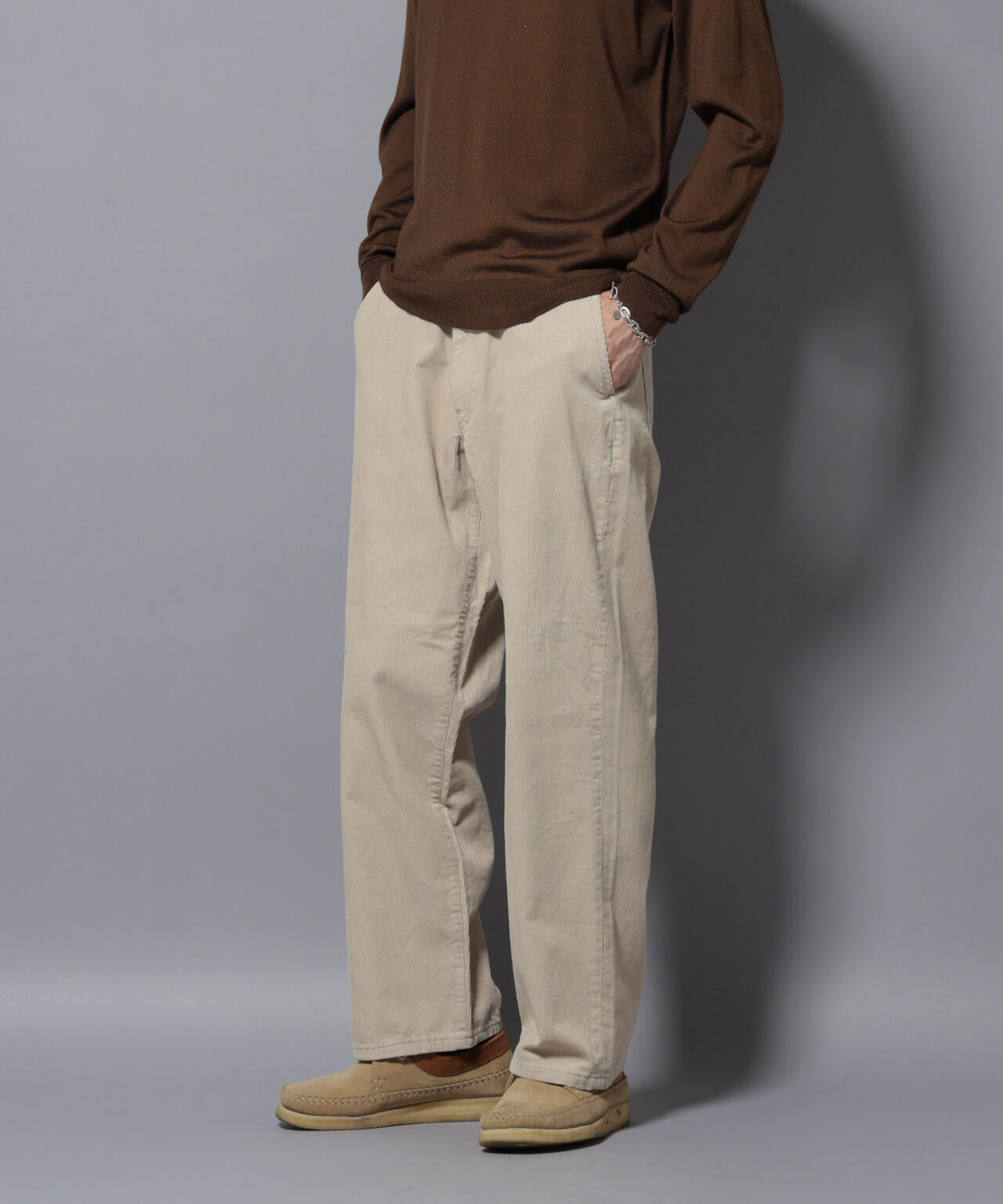 コーデュロイイージーバギーパンツ