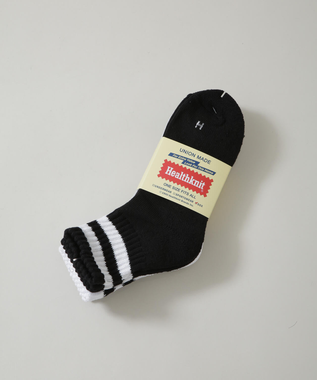 Healthknit/シンカーモノトーン2本ライン ソックス 3足セット