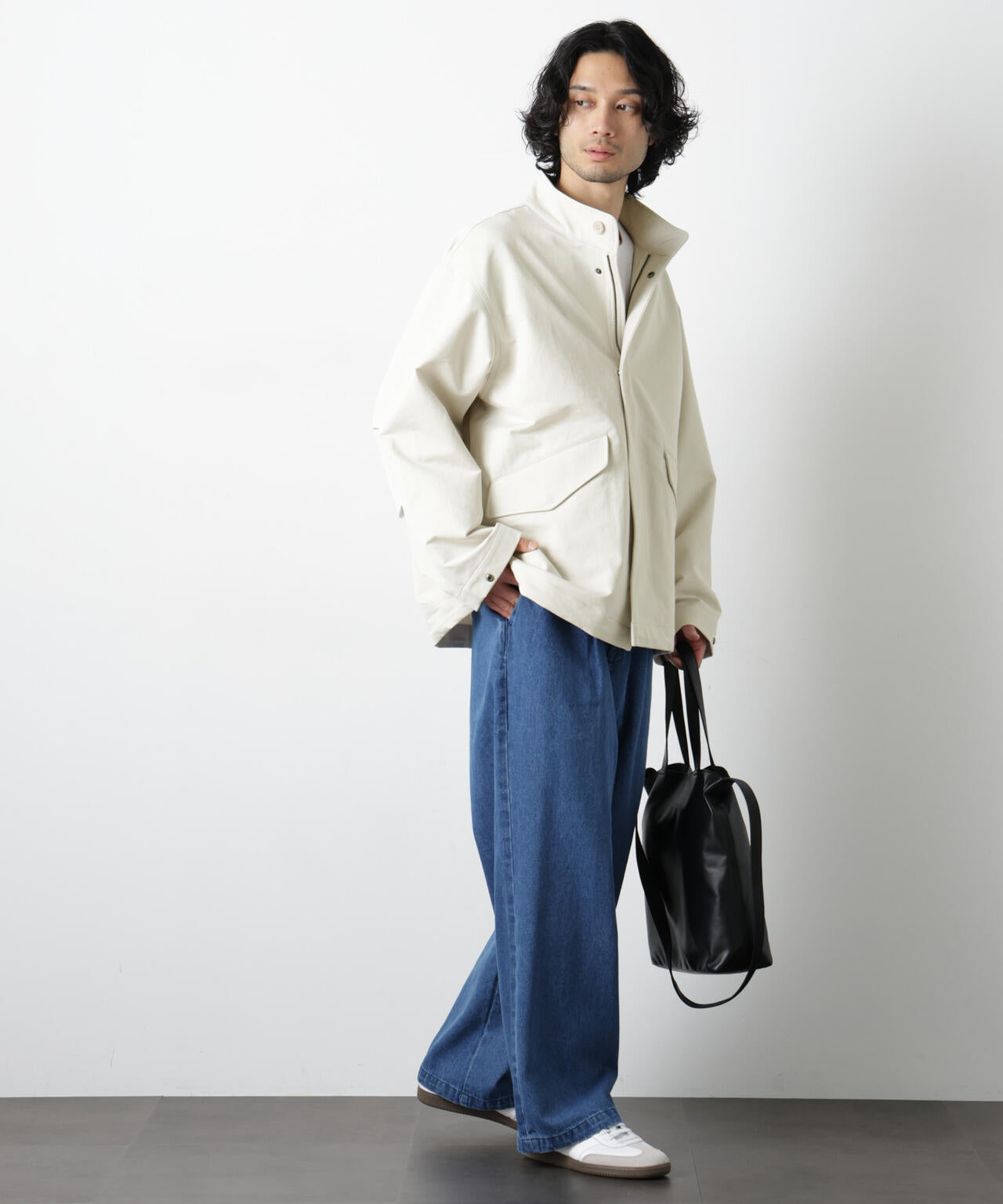 ドレープショートモッズブルゾン