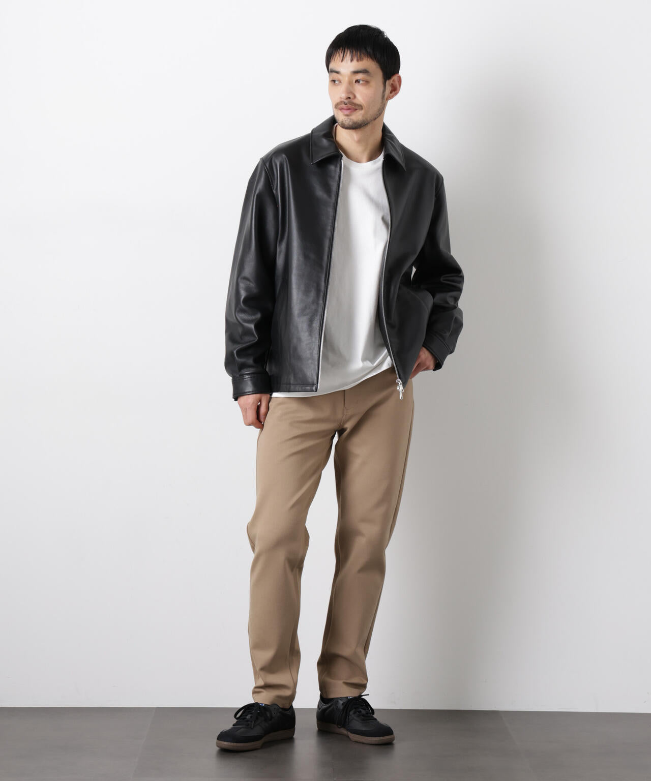 レザーシングルライダースジャケット