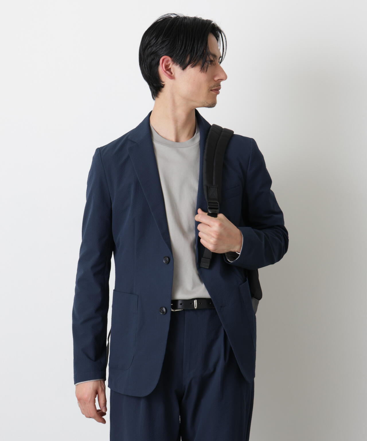 EUROKENVY【極III】セットアップ NAVY M ストレッチサッカーセットアップ（洗濯機洗い可能） | NANO universe