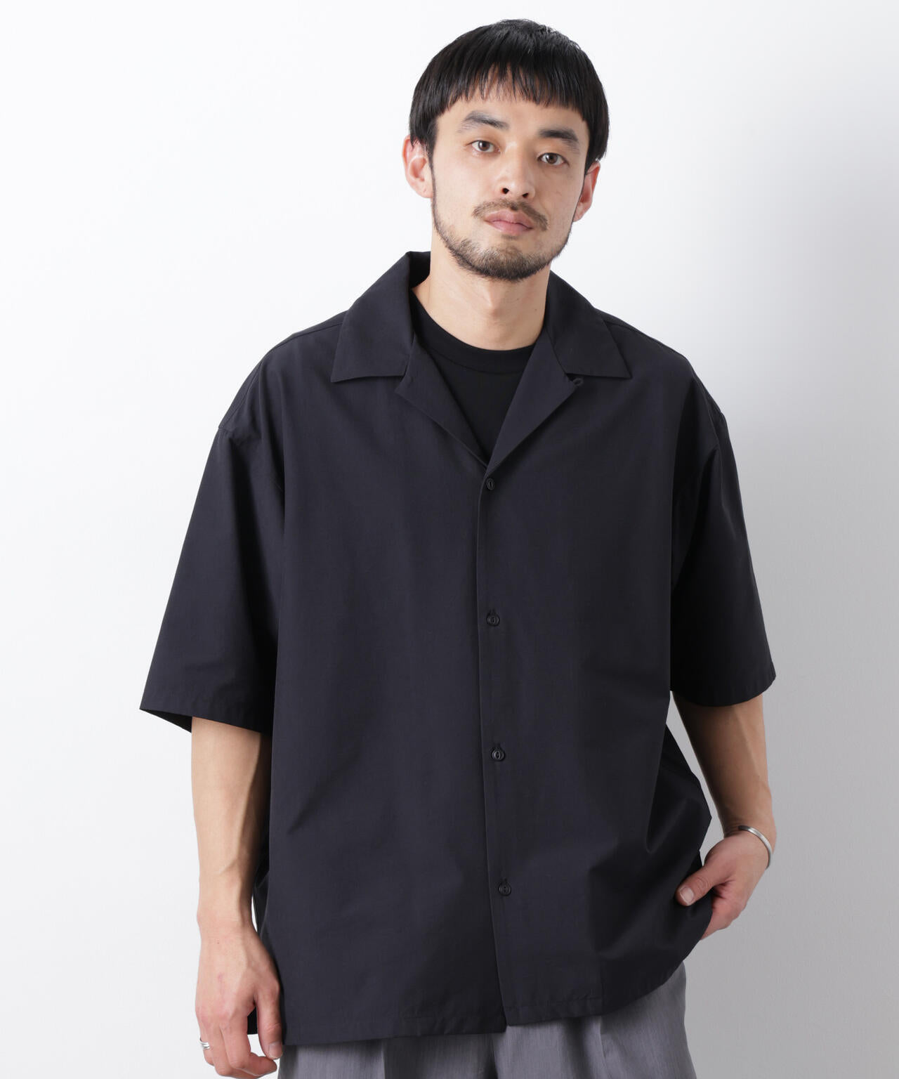 未使用 Munsingwear ストレッチ半袖テーラーカラーシャツ ストレッチワイド オープンカラーシャツ 半袖 | NANO universe（ナノ