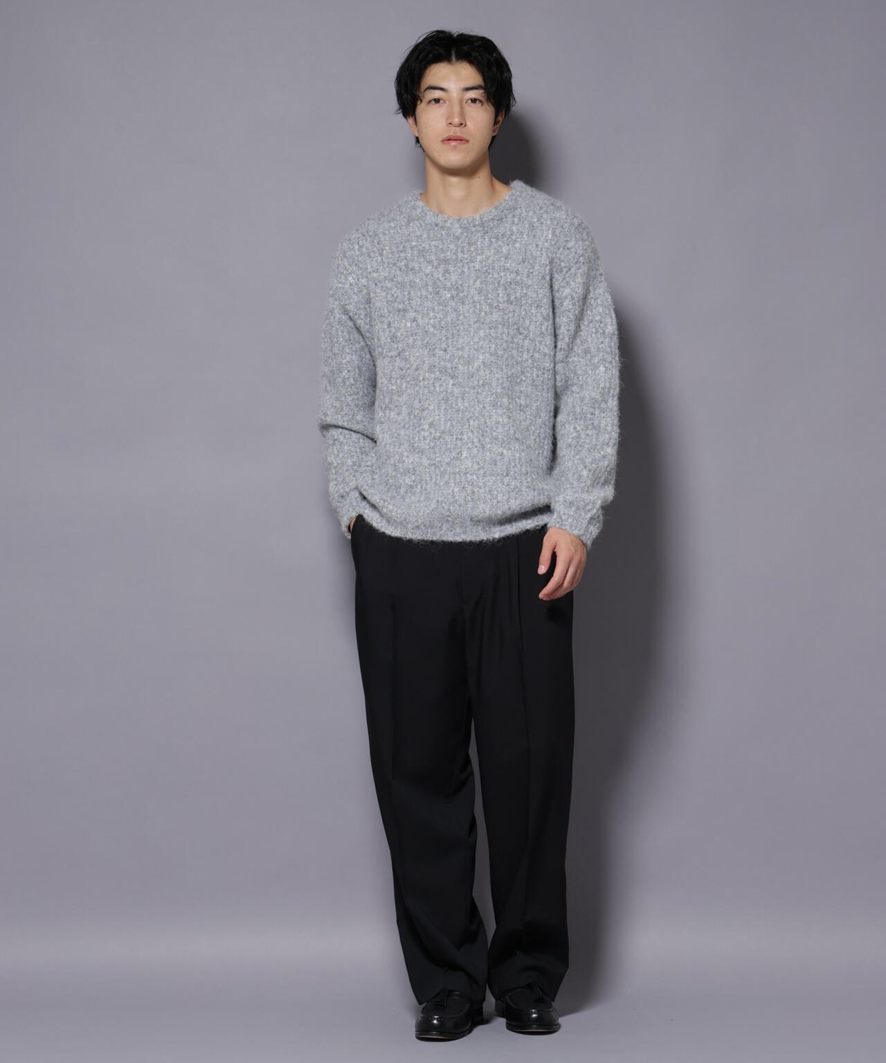 ウールミックスローゲージニット | NANO universe（ナノ・ユニバース