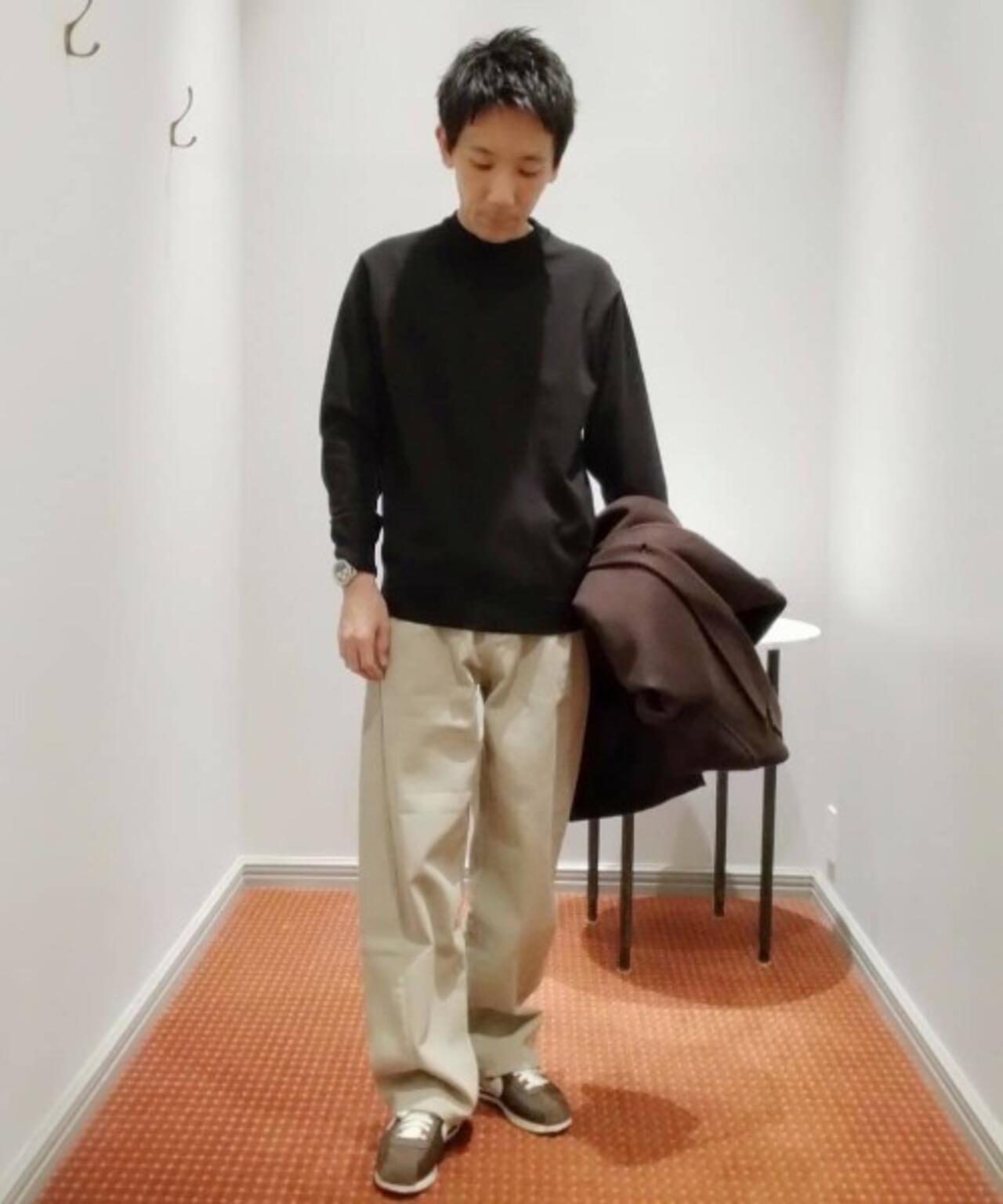 ダブルフェイスストレッチモックネックニット | NANO universe（ナノ
