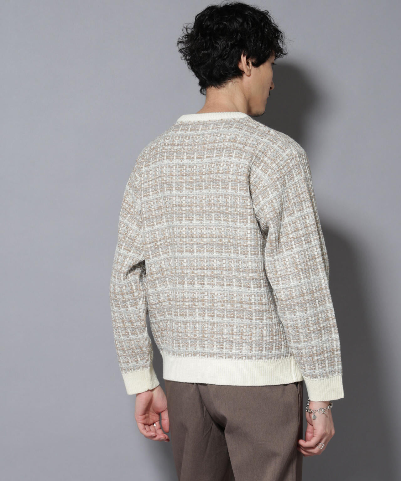 ツイードジャガードニット