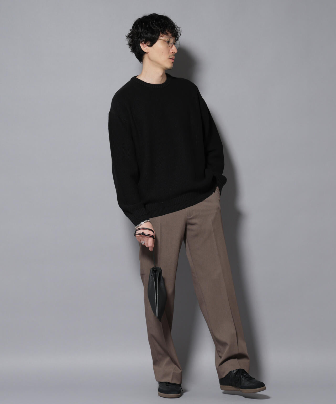 コットンMIXバルキーカノコクルーネックニット | NANO universe（ナノ