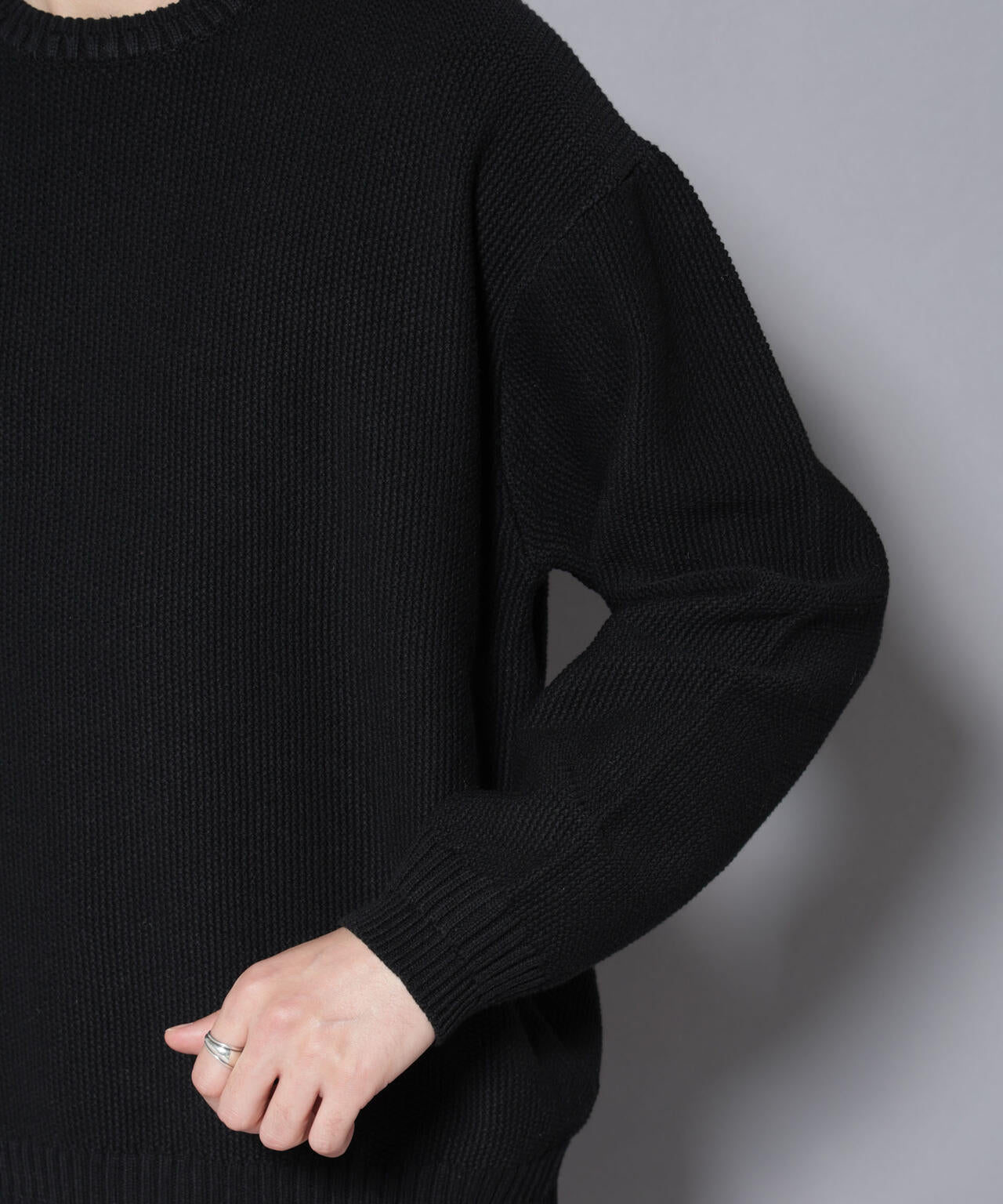 コットンMIXバルキーカノコクルーネックニット | NANO universe（ナノ