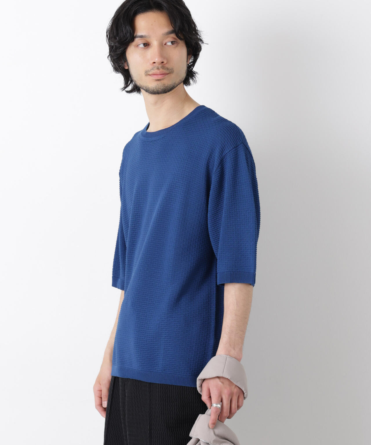 エアリードレープ ニットTシャツ 半袖