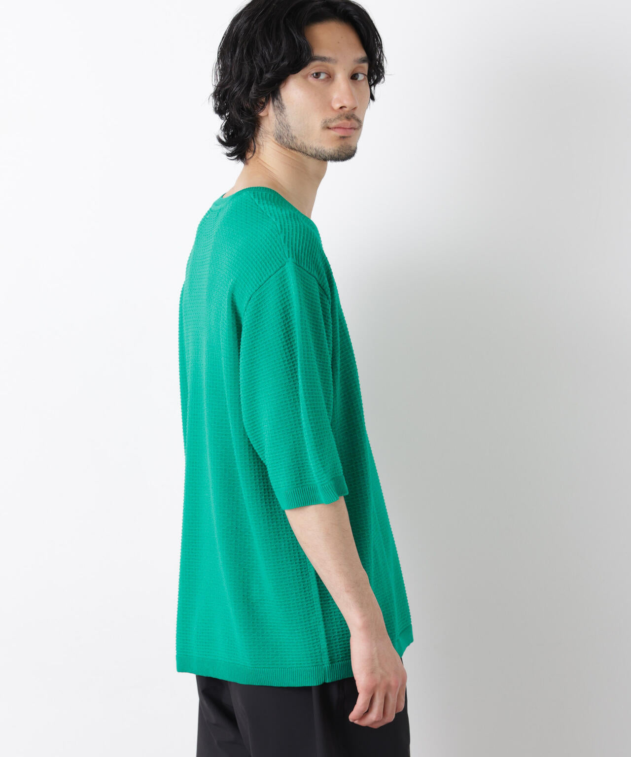 エアリードレープ ニットTシャツ 半袖