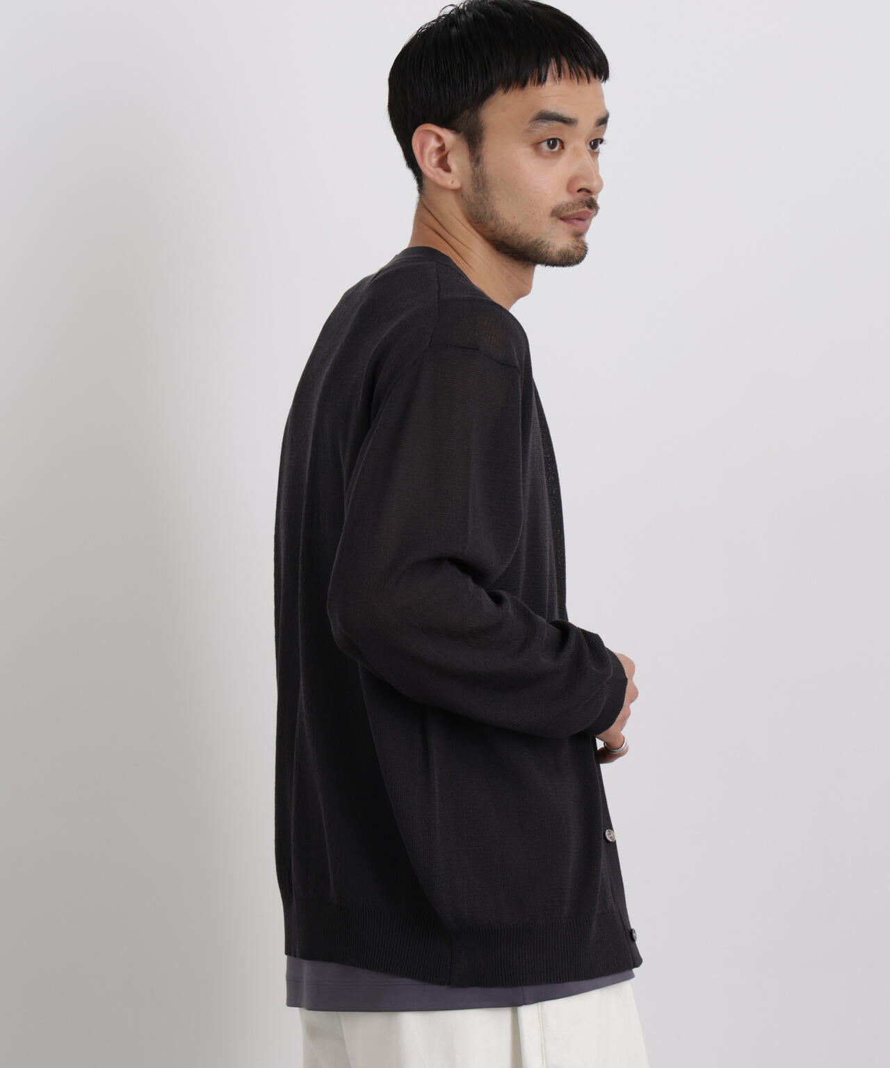 14ゲージドライニットカーディガン