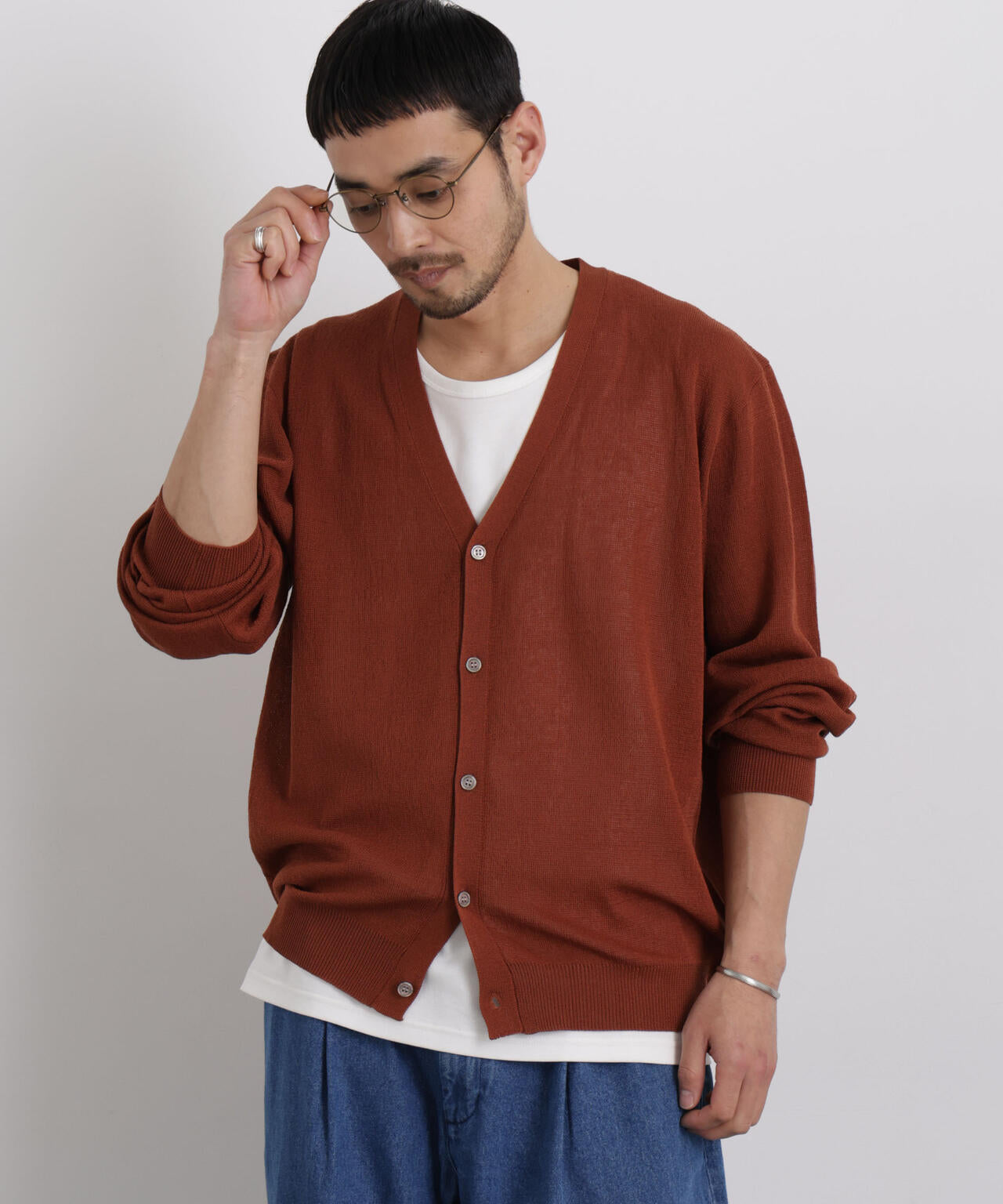 14ゲージドライニットカーディガン