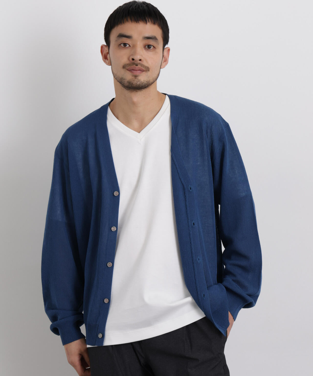 14ゲージドライニットカーディガン