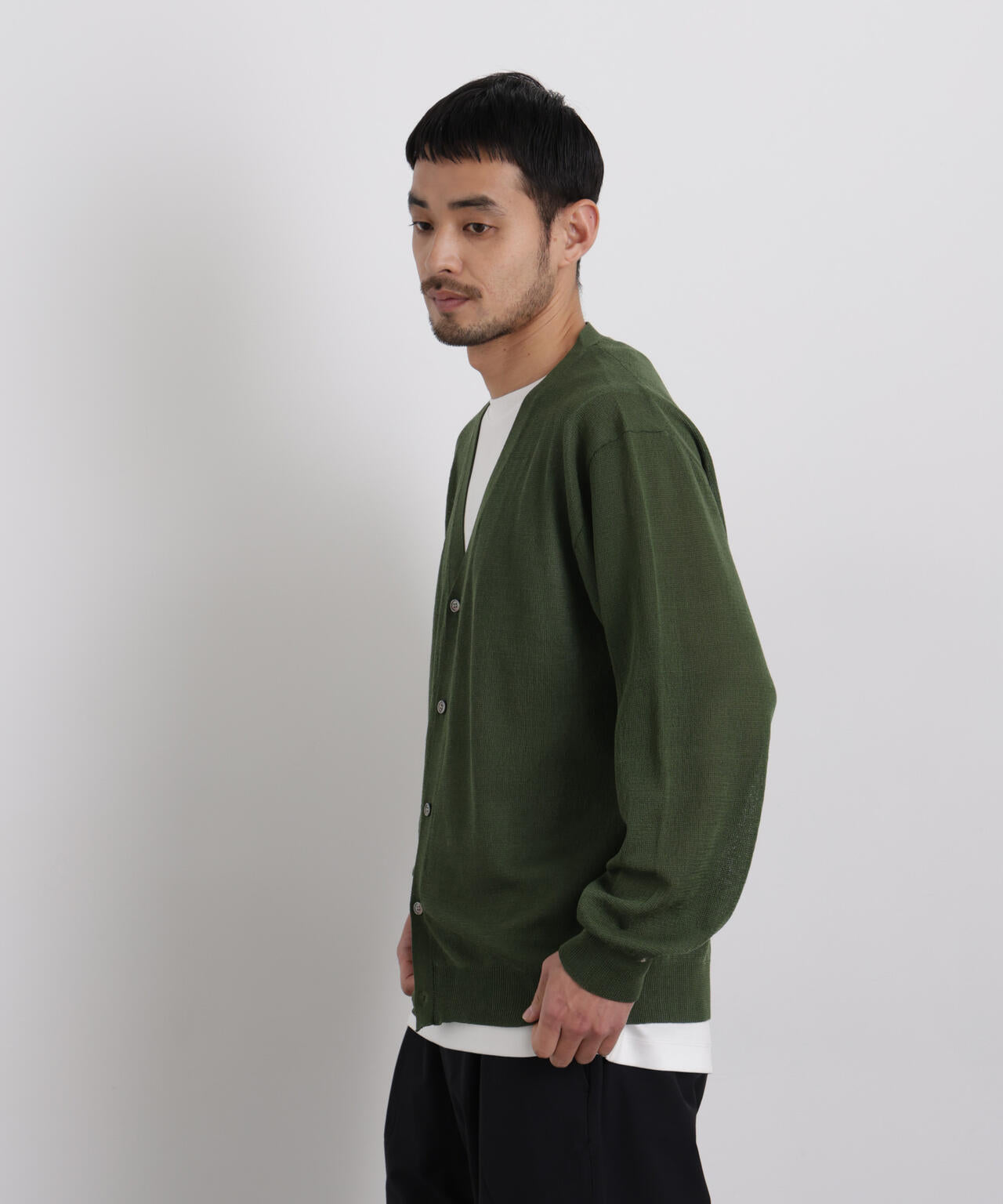 14ゲージドライニットカーディガン