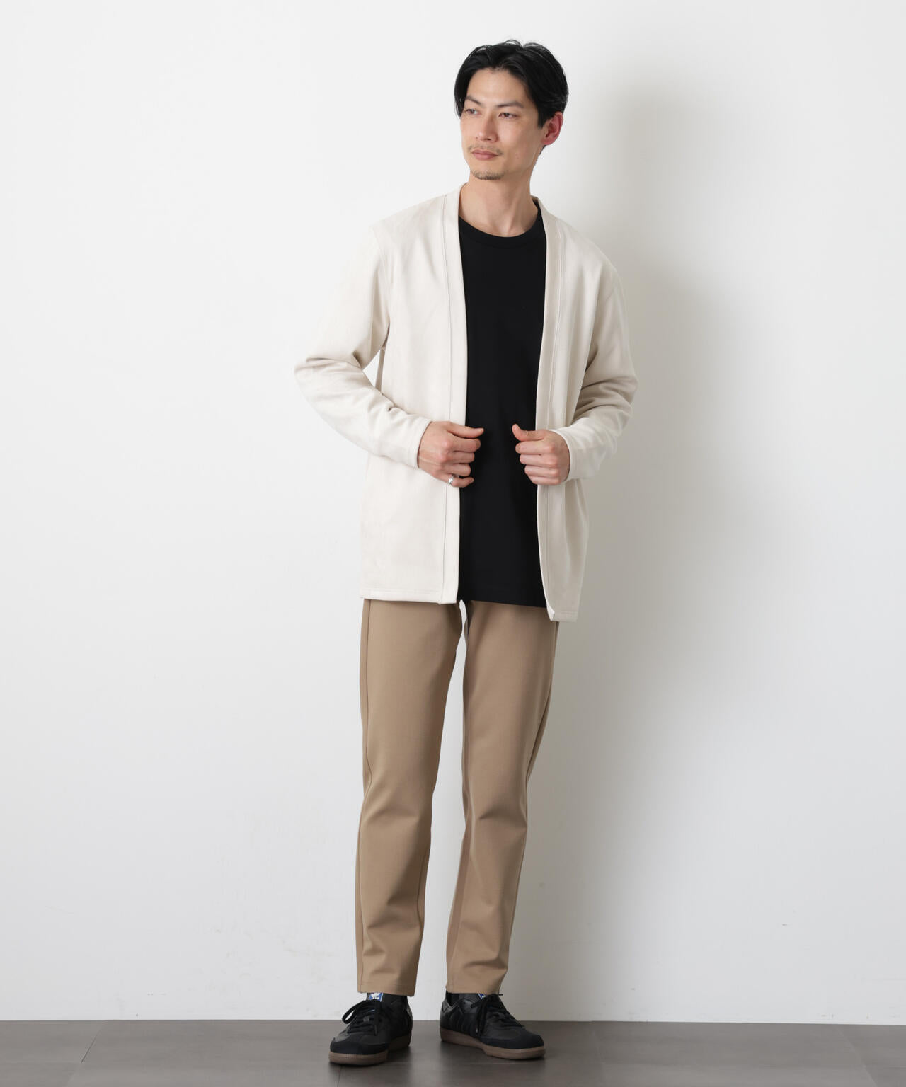 フェイクスエードトッパーカーディガン