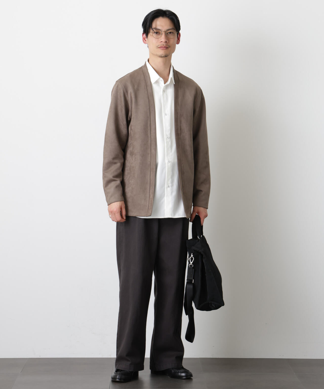 フェイクスエードトッパーカーディガン