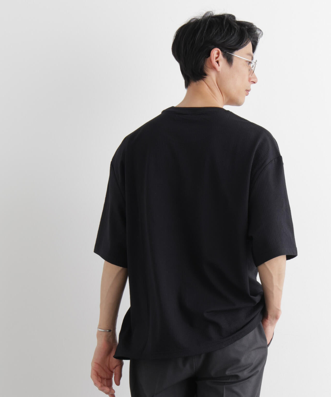 シルケットサッカーワイドTシャツ 半袖
