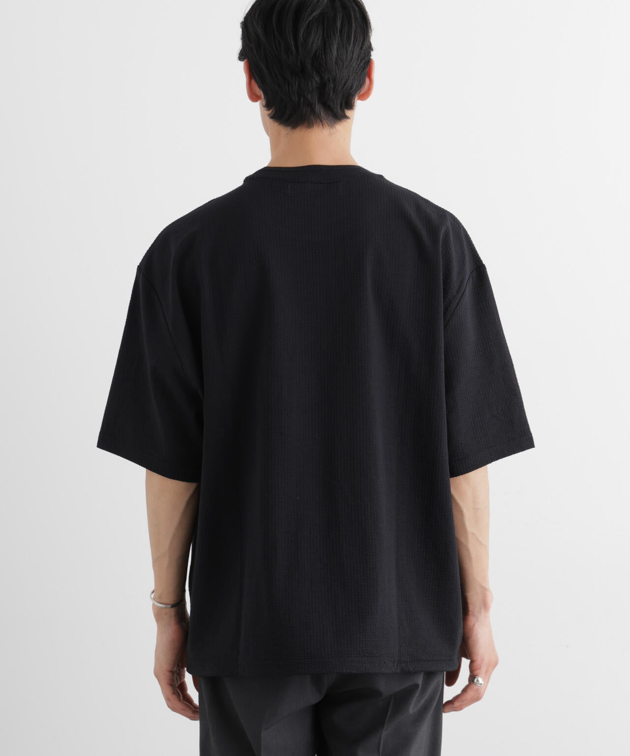 シルケットサッカーワイドTシャツ 半袖