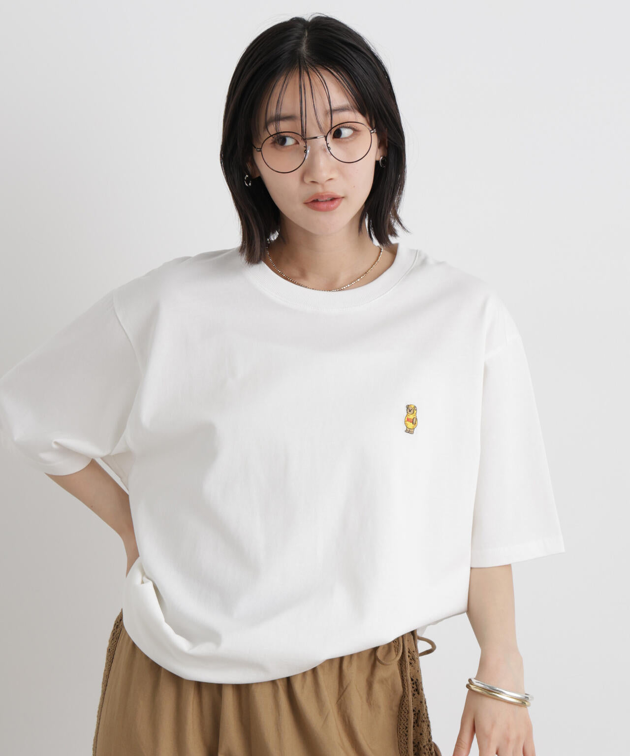 ナノベアTシャツ 半袖(落花生)