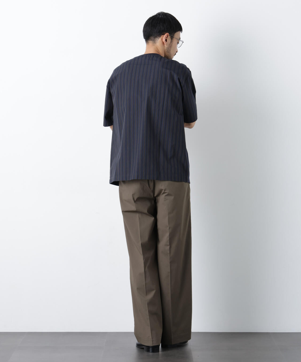 スムース布帛ドッキングTシャツ 半袖