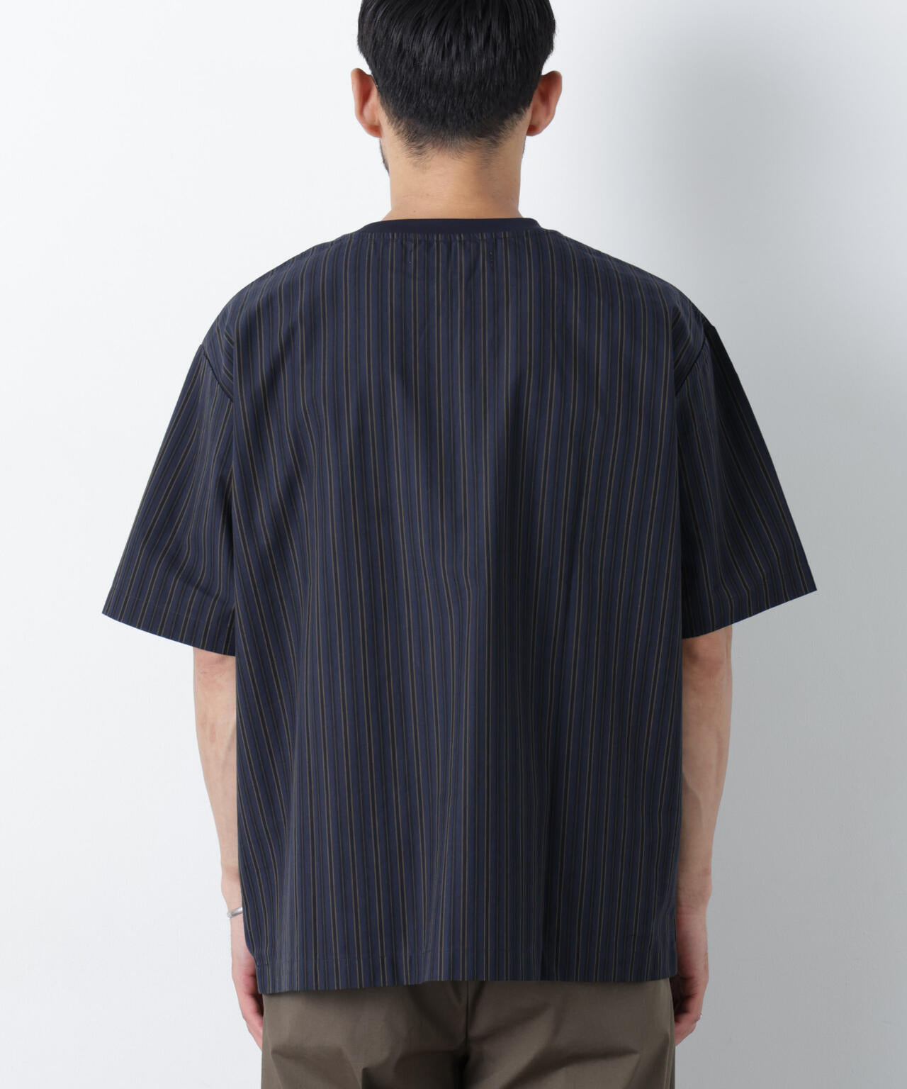 スムース布帛ドッキングTシャツ 半袖