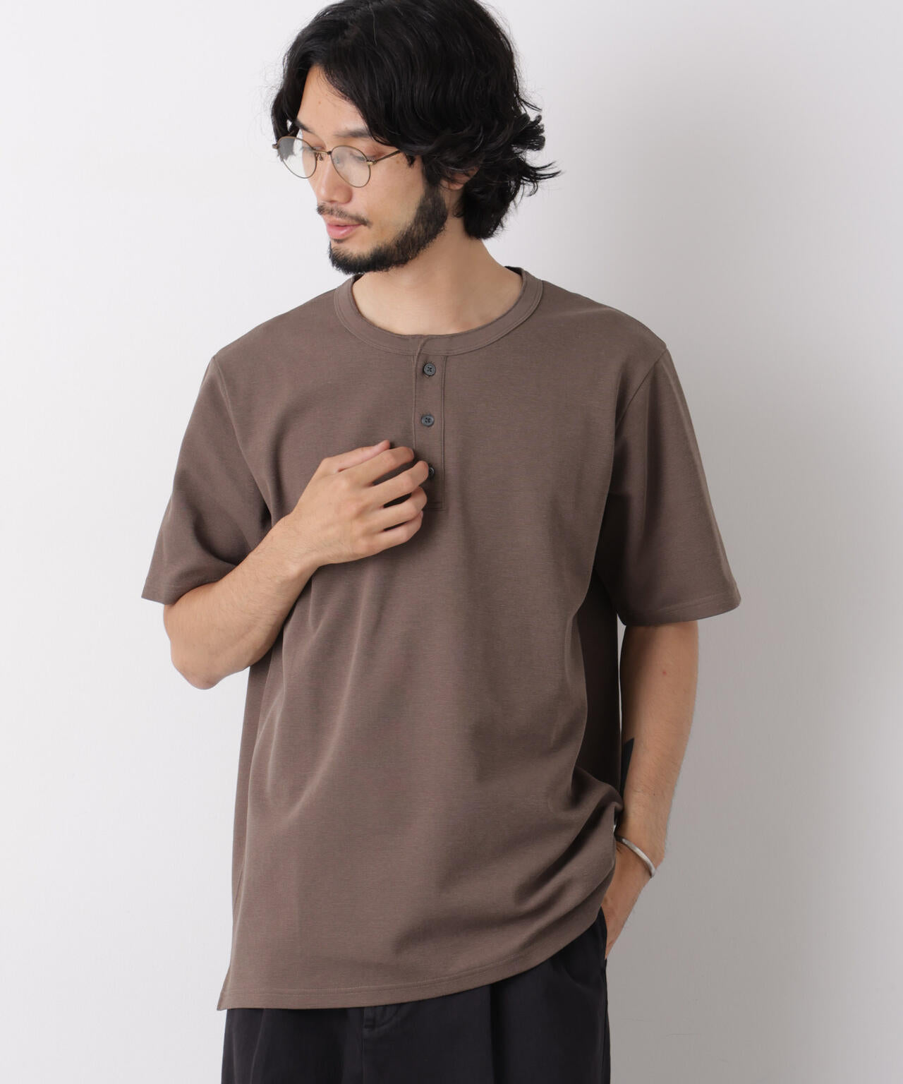 60サーフニットヘンリーTシャツ 半袖 | NANO universe（ナノ