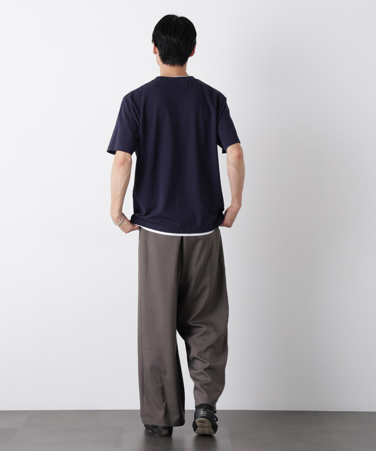 【ウエノさま専用】レイヤード風Tシャツ130チャコール他6点 フェイクレイヤード鹿の子Tシャツ 半袖 | NANO universe（ナノ