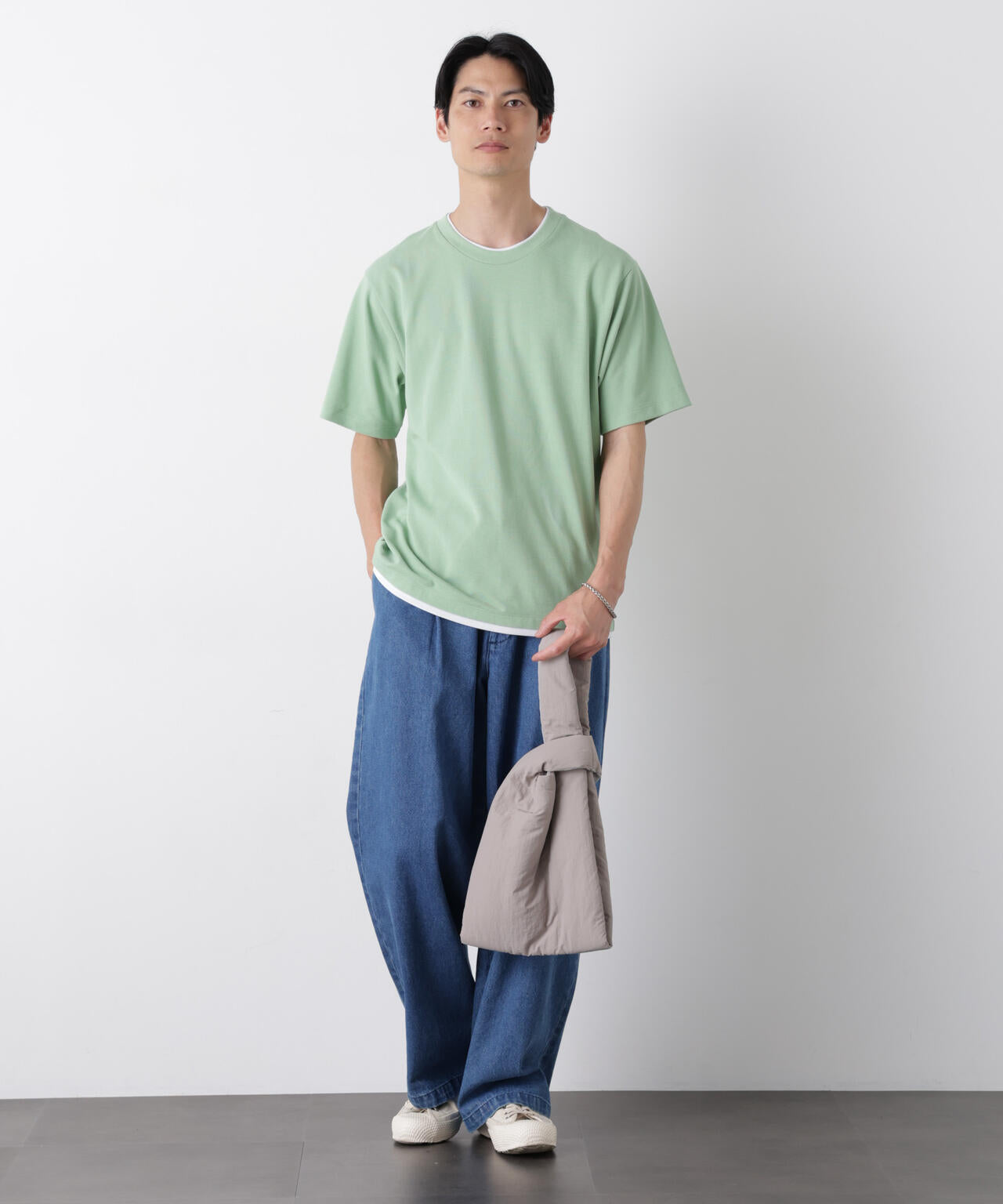 フェイクレイヤード鹿の子Tシャツ 半袖 | NANO universe（ナノ