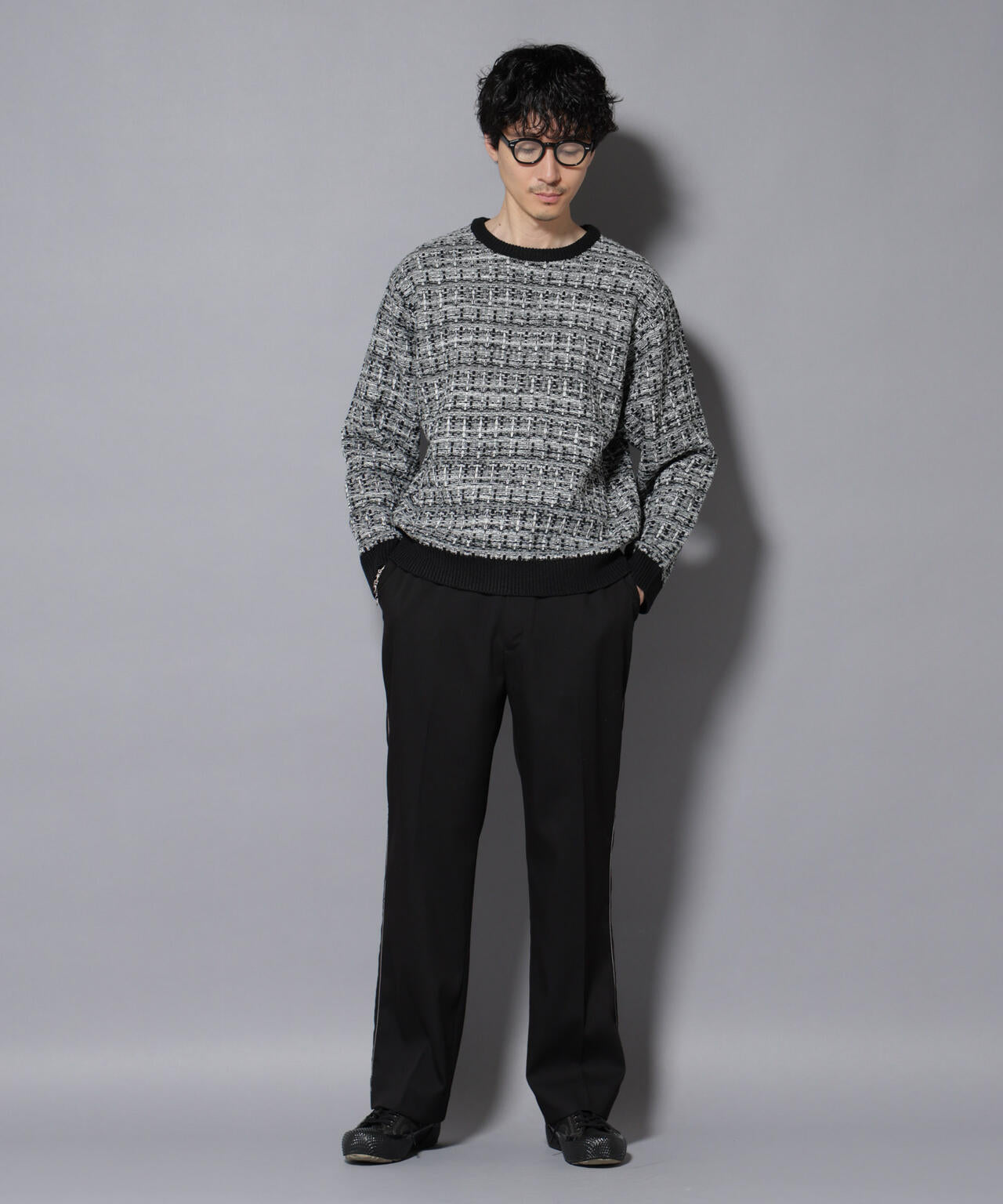 ウォーム側章ストレートスラックス