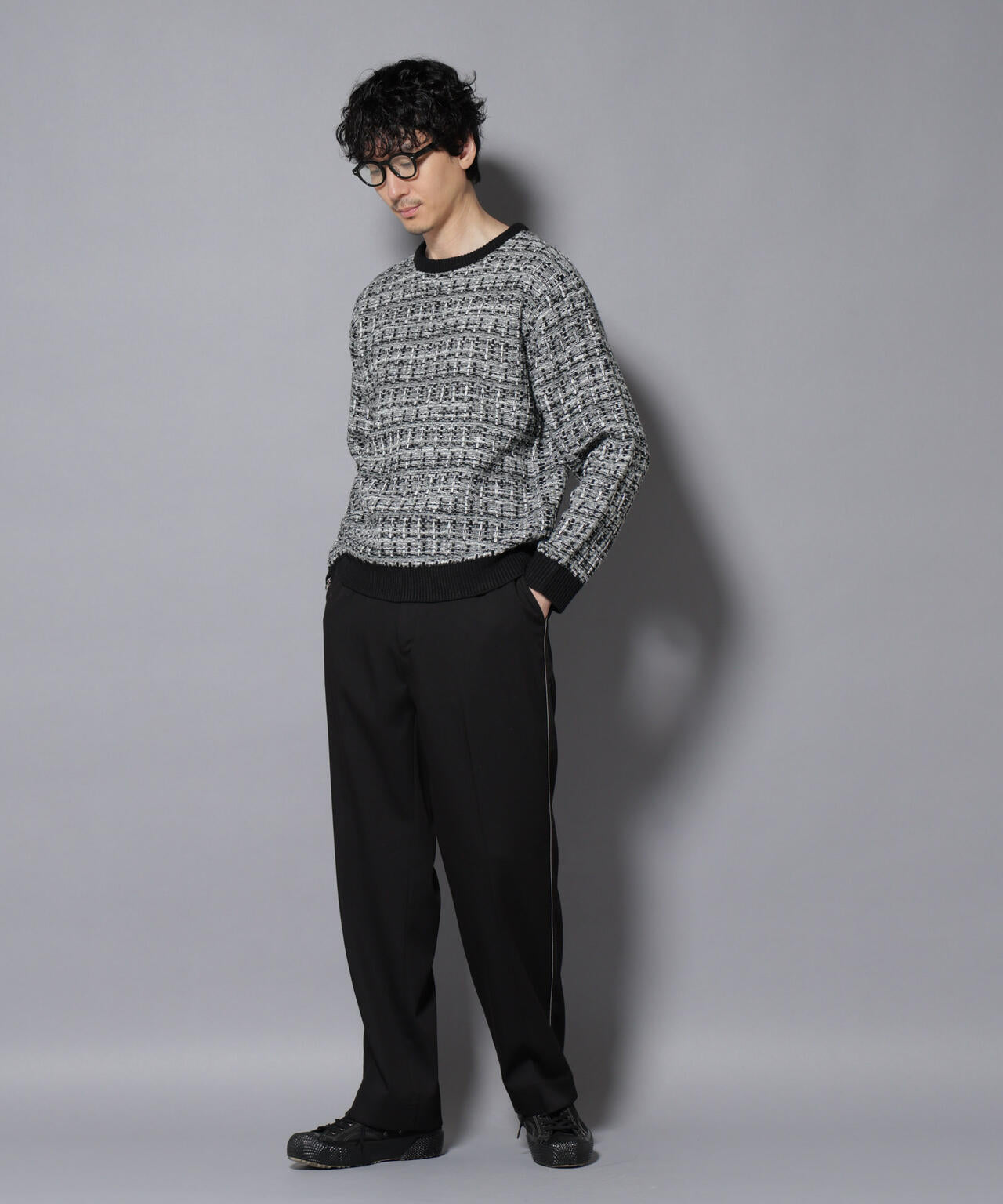 ウォーム側章ストレートスラックス