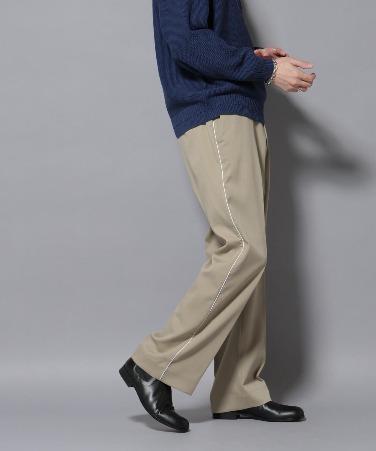 ウォーム側章ストレートスラックス