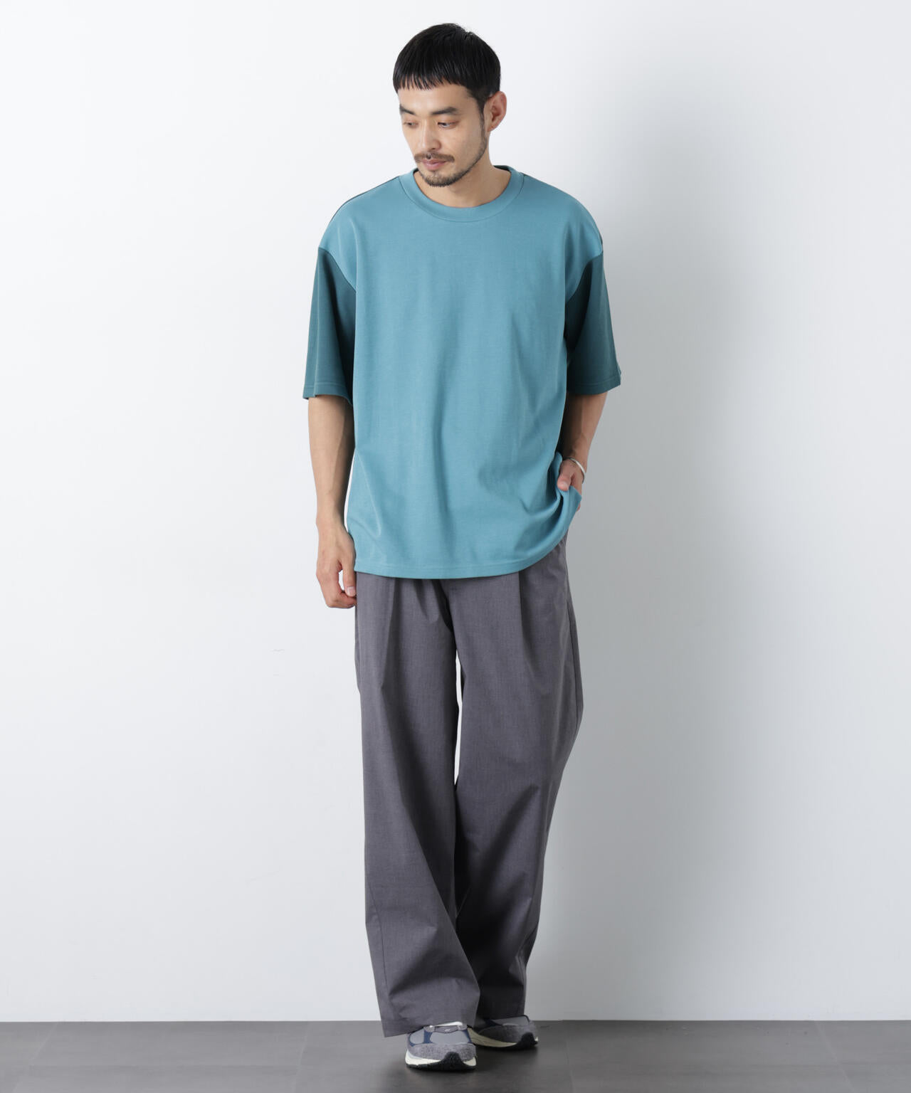 WEB限定/COOLMAX (R) バギーストレートスラックス