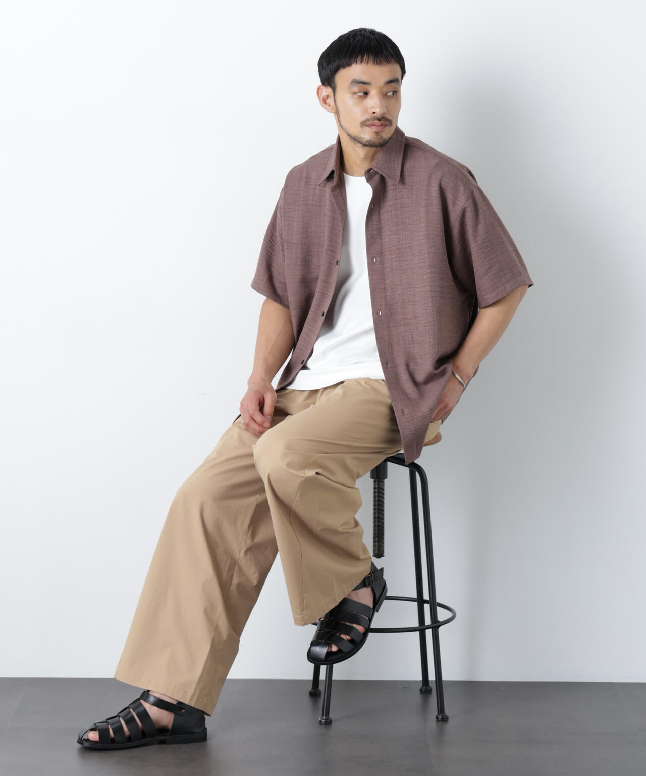 WEB限定/COOLMAX (R) バギーストレートスラックス