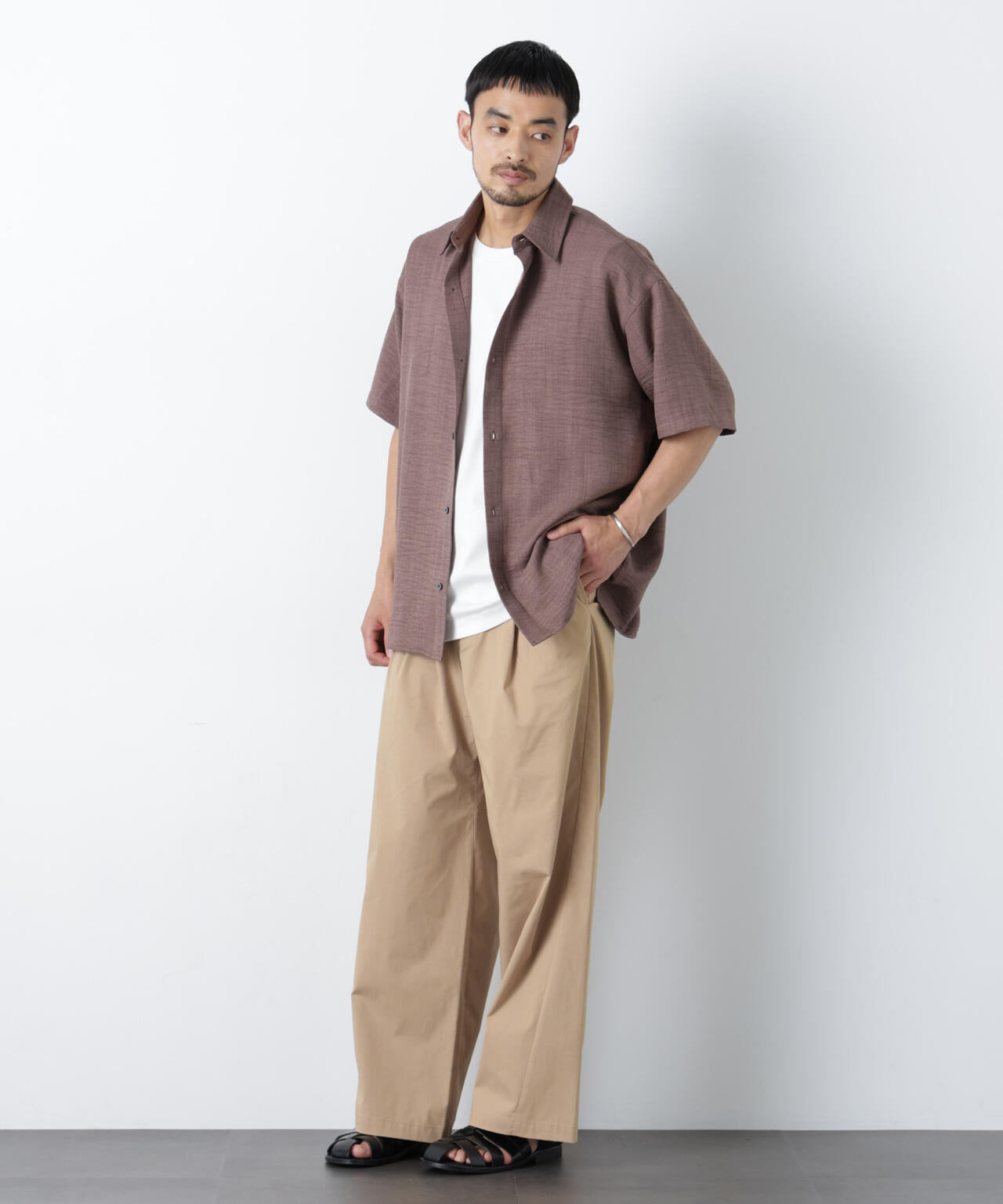 WEB限定/COOLMAX (R) バギーストレートスラックス