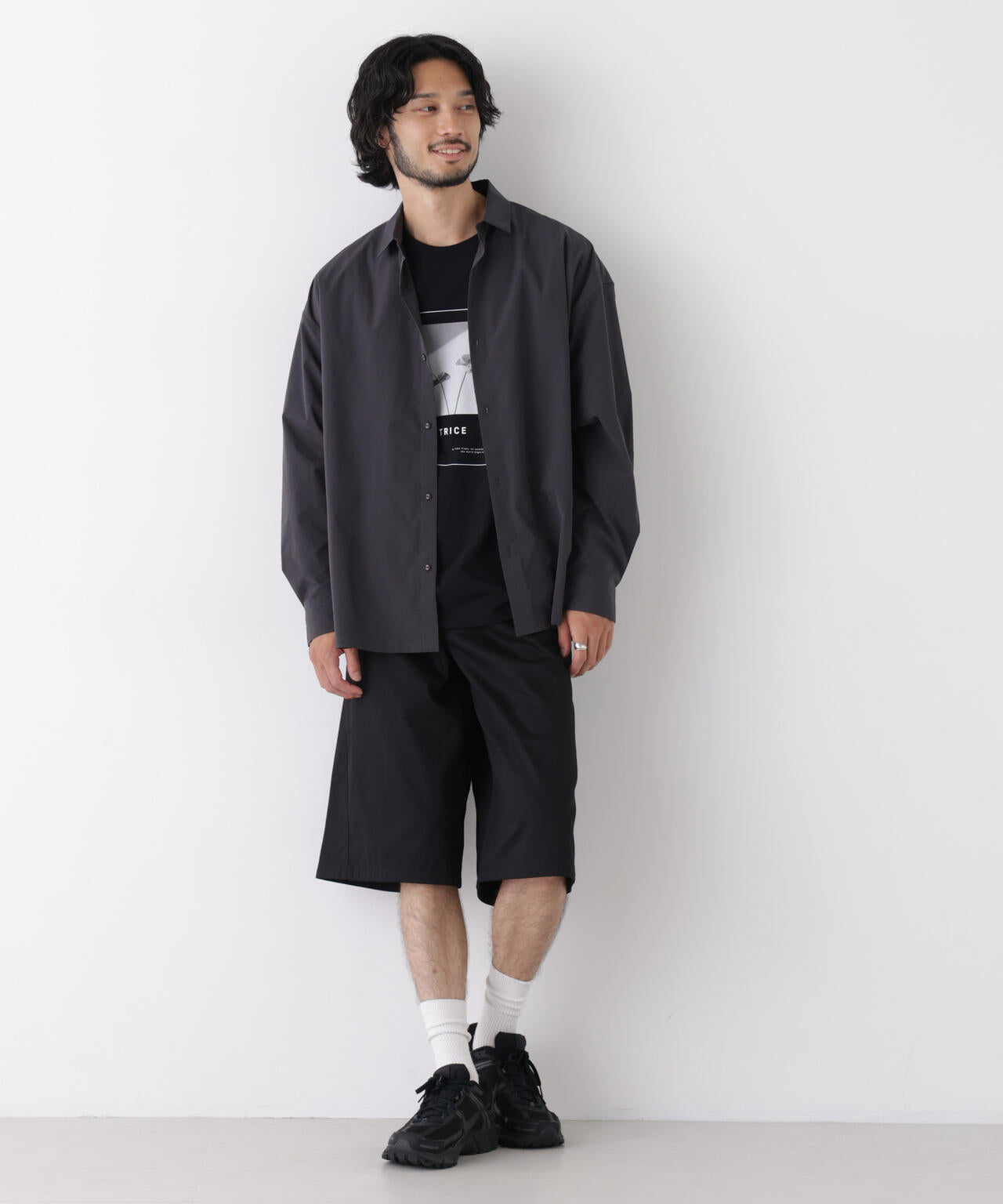 CAVE(R)ビッグドレープスクウェアシャツ 長袖